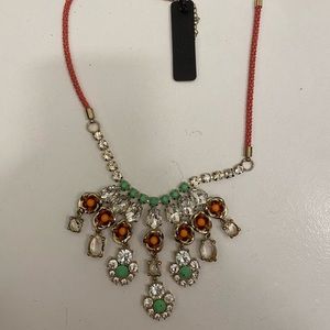 J. Crew jeweled necklace. New with tags, some small scuffs on paint in photos